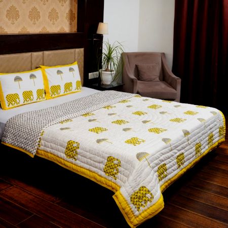 Royal Elephant Jaipuri Quilt